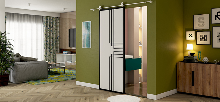 sliding bathroom door installation in Yreka